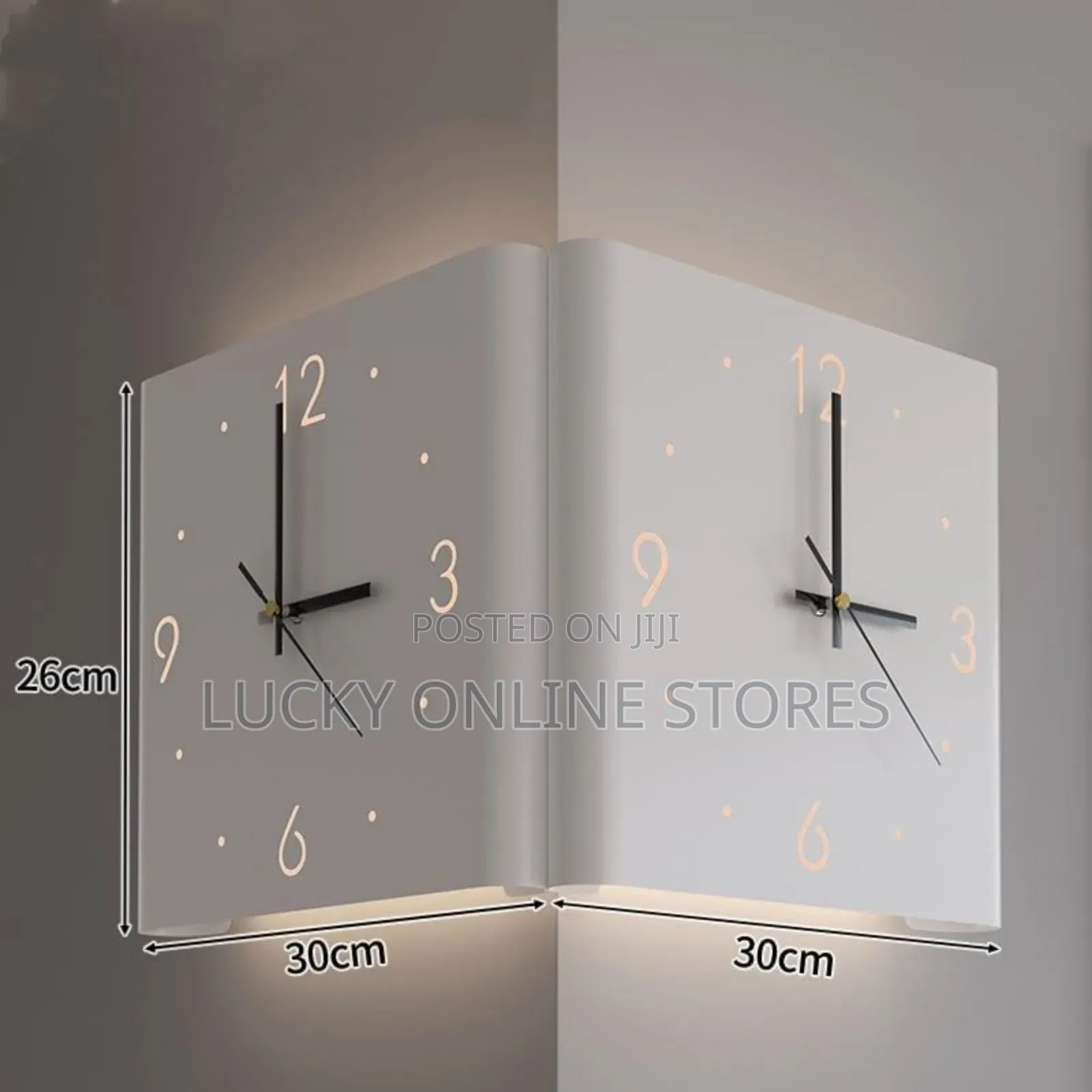 Double Sided Folding Wall Clock With Sensor