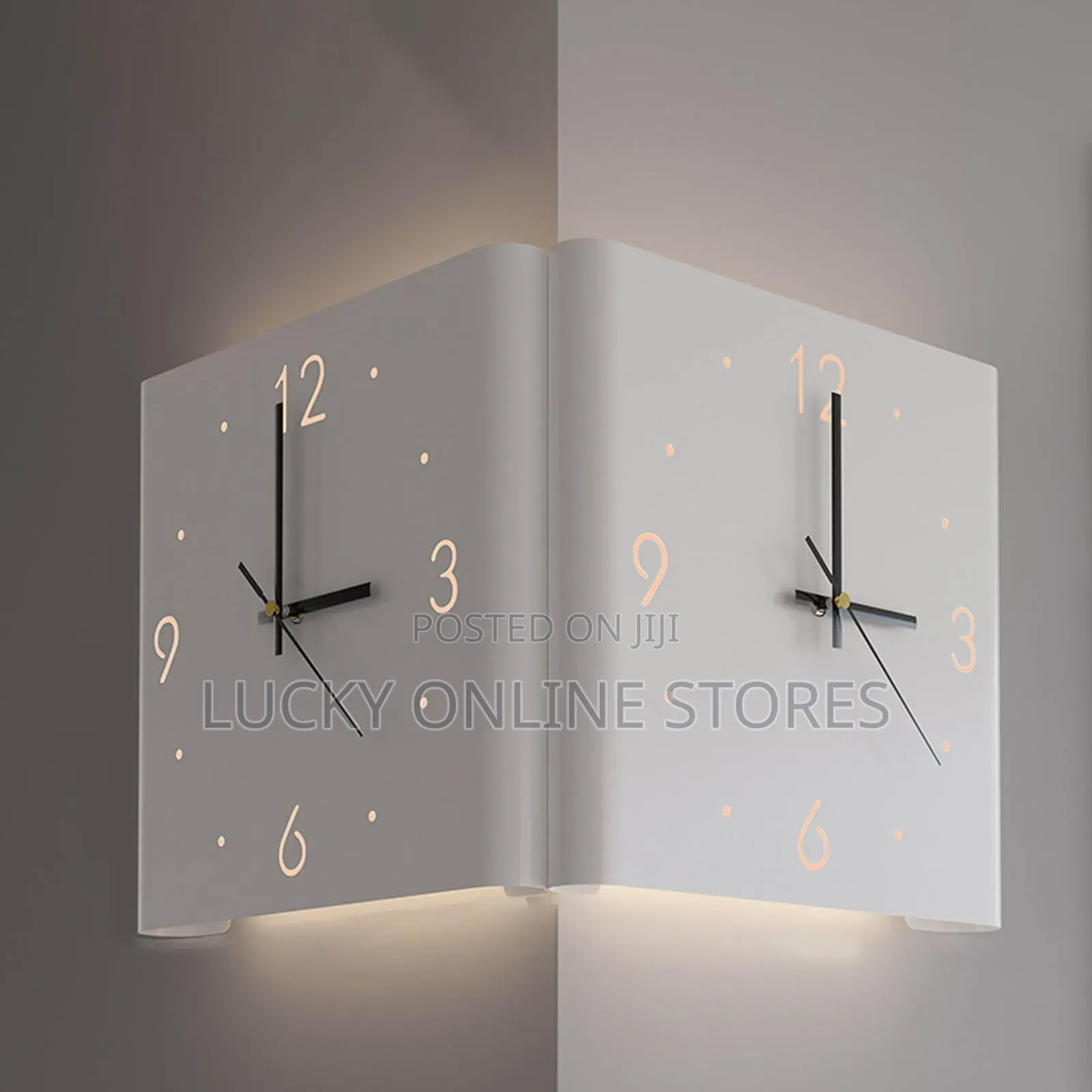 Double Sided Folding Wall Clock With Sensor