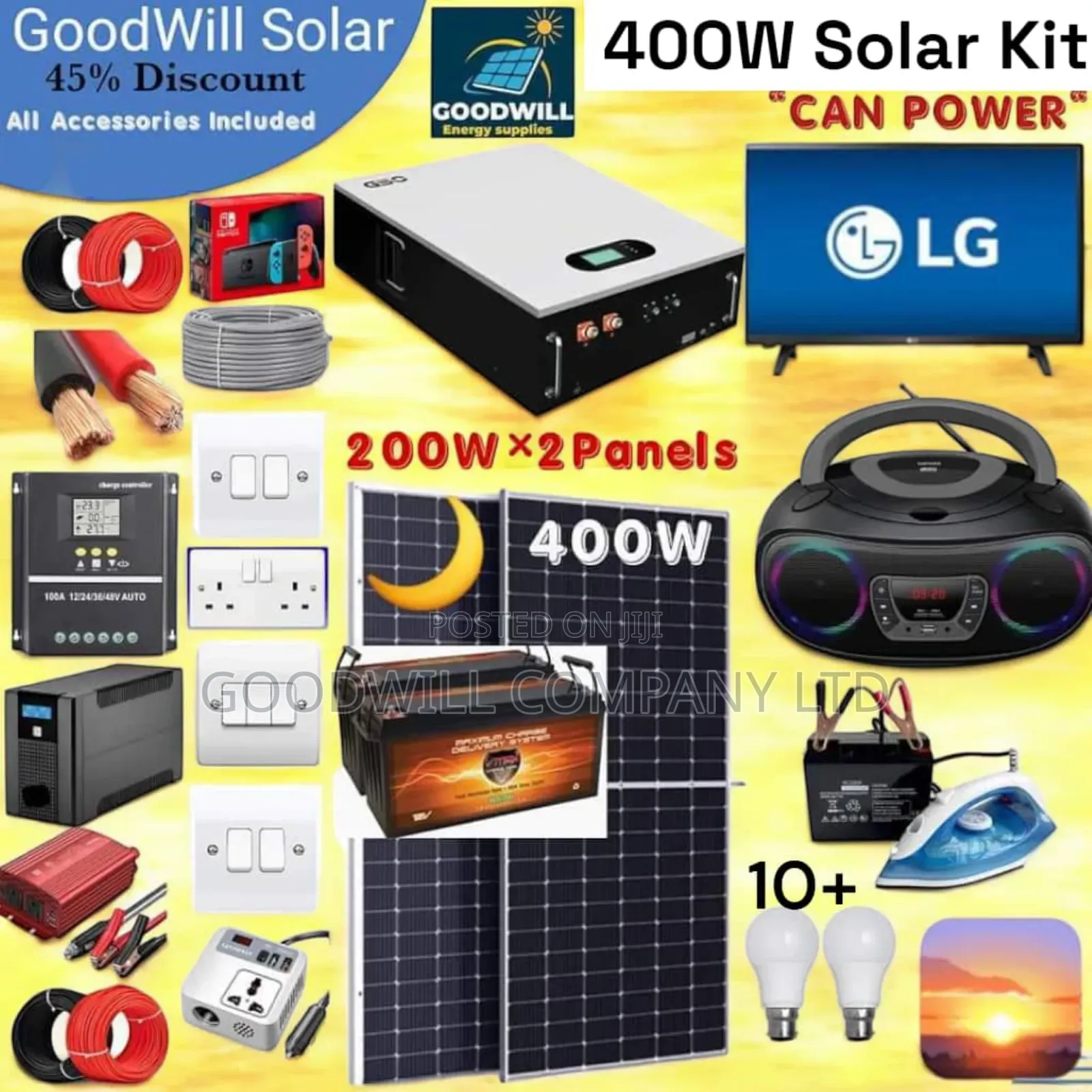 400w Solar Energy System Full Kit Lifepo4
