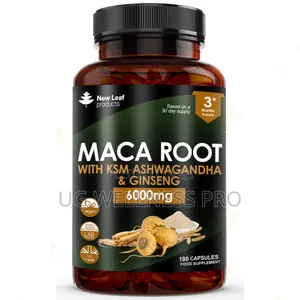 Maca Root With KSM Ashwagandha, Ginseng Black Pepper 180