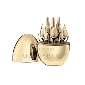 24 PCS Mood Cutlery (Forks,Spoons Knieves) With Egg Stand