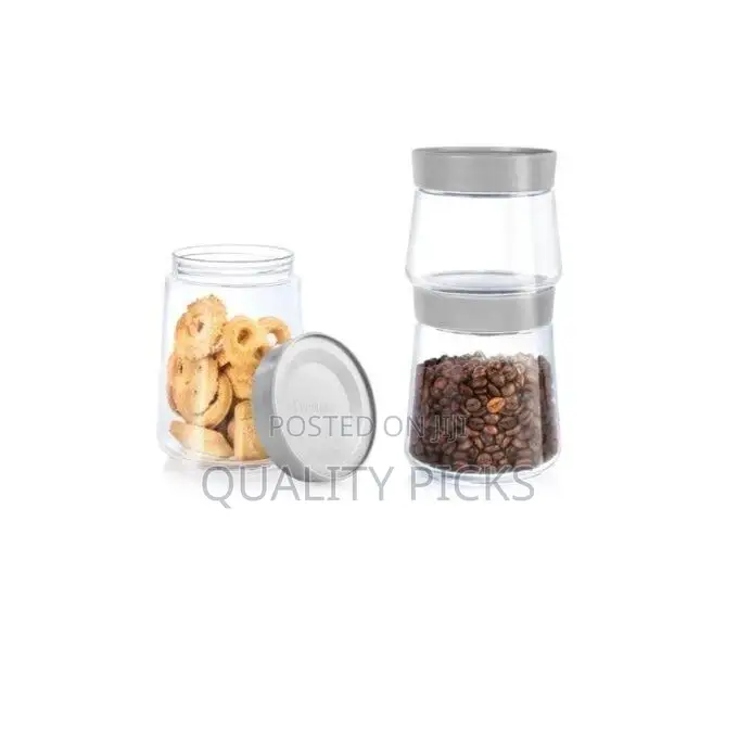 Luminarc 1 Litre Glass Food Jar Tin Swing Storage Container