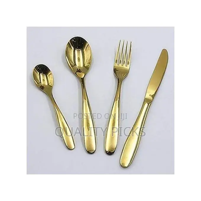 24 Pieces of Plain Cutlery With Stand