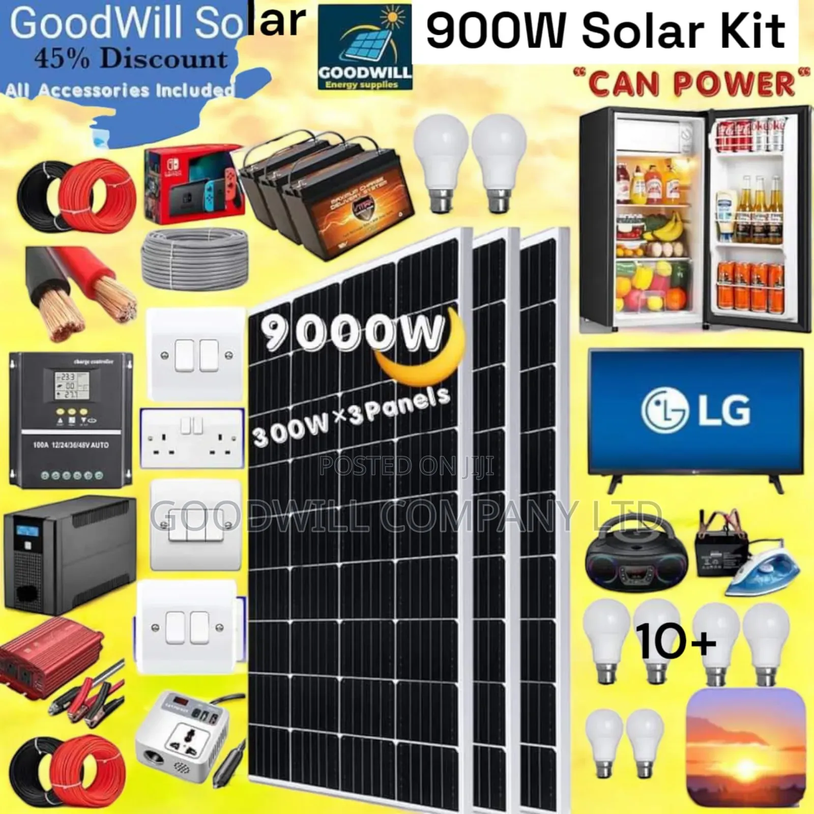 900w Solar Kit Sunset