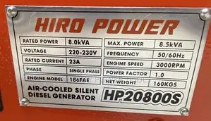 8kva Diesel Generator(Hiro Power)