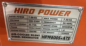 7kva Diesel Generator(Hiro Power)