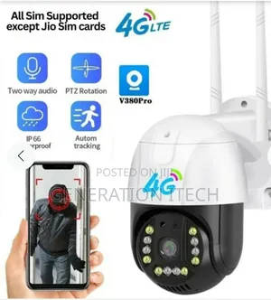 Smart 4g Simcard Camera With Night Vision, Waterproof- 5MP