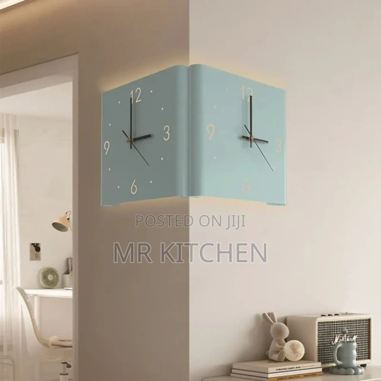 Double Corner 3D Wall Clock
