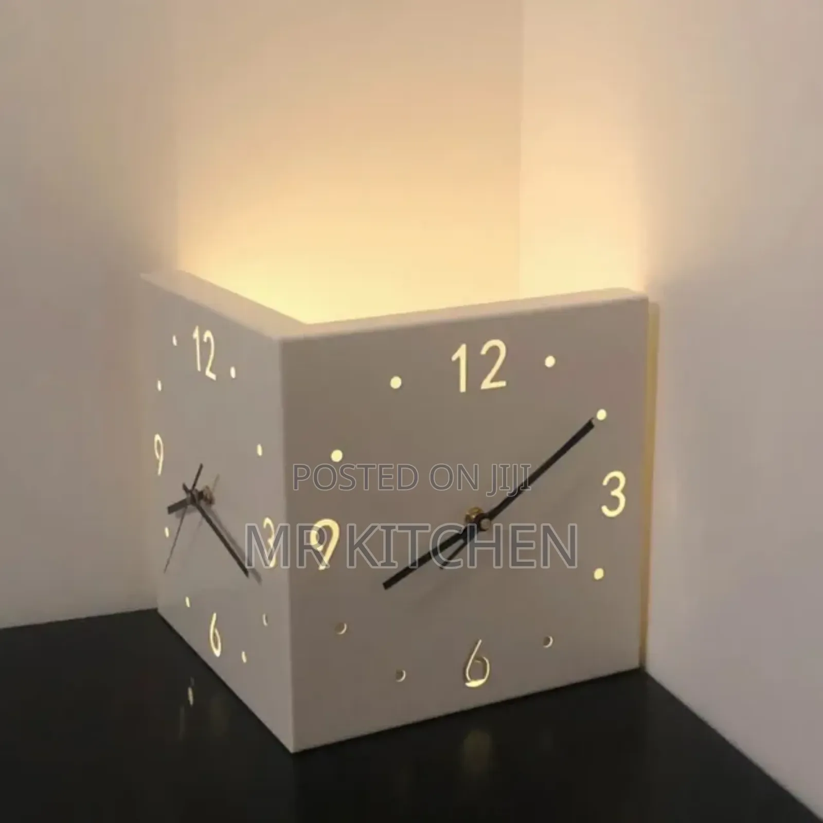 Double Corner 3D Wall Clock