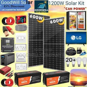 1200w Solar Energy System Full Kit Lifepo4 1.2kw