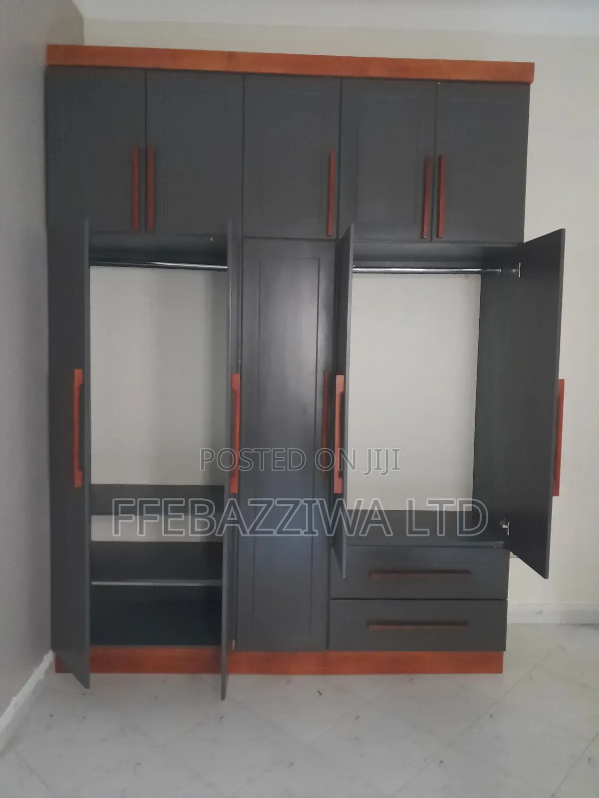 Gray Wardrobe Unit