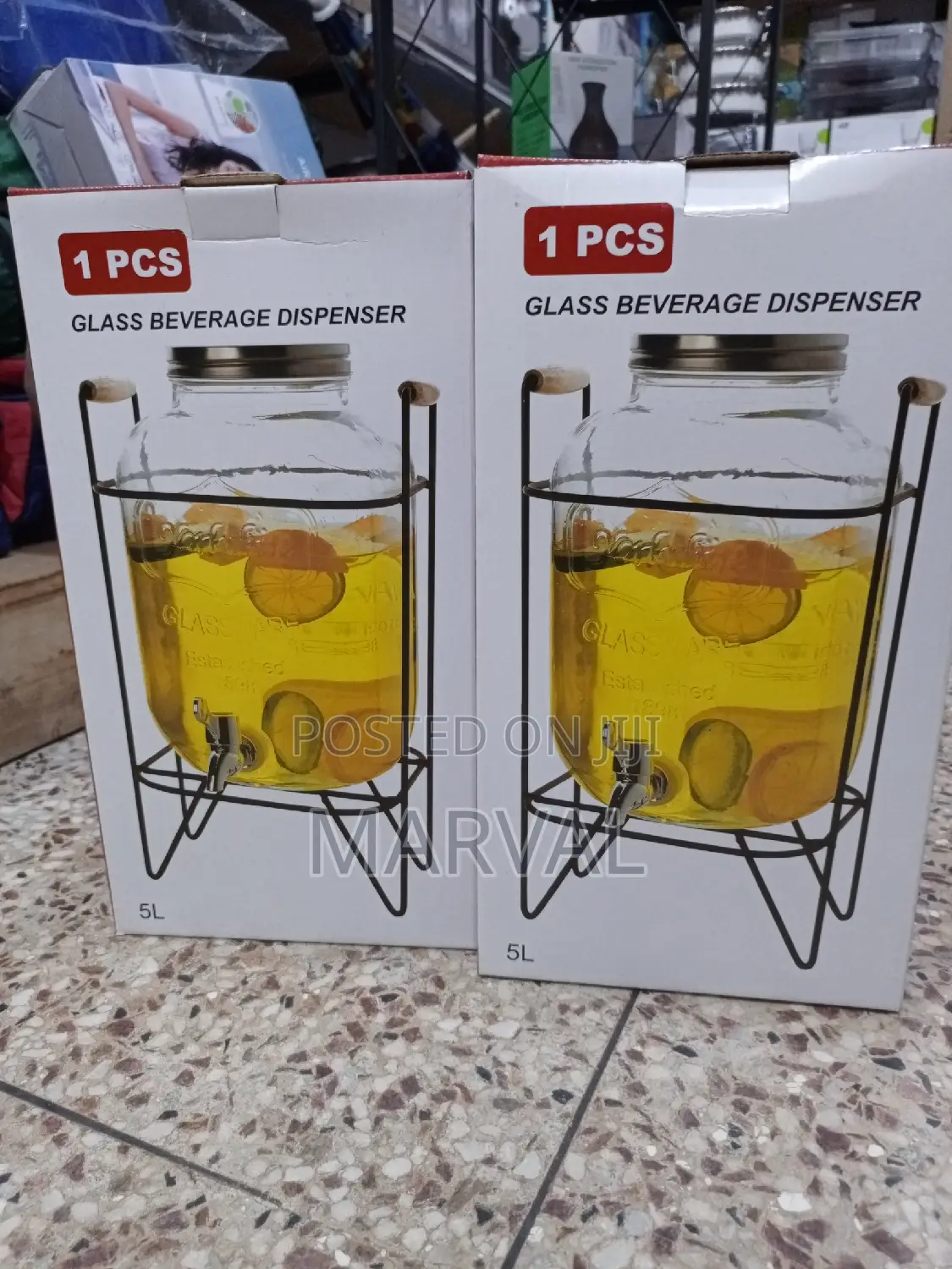 5L Glass Beverage Dispenser