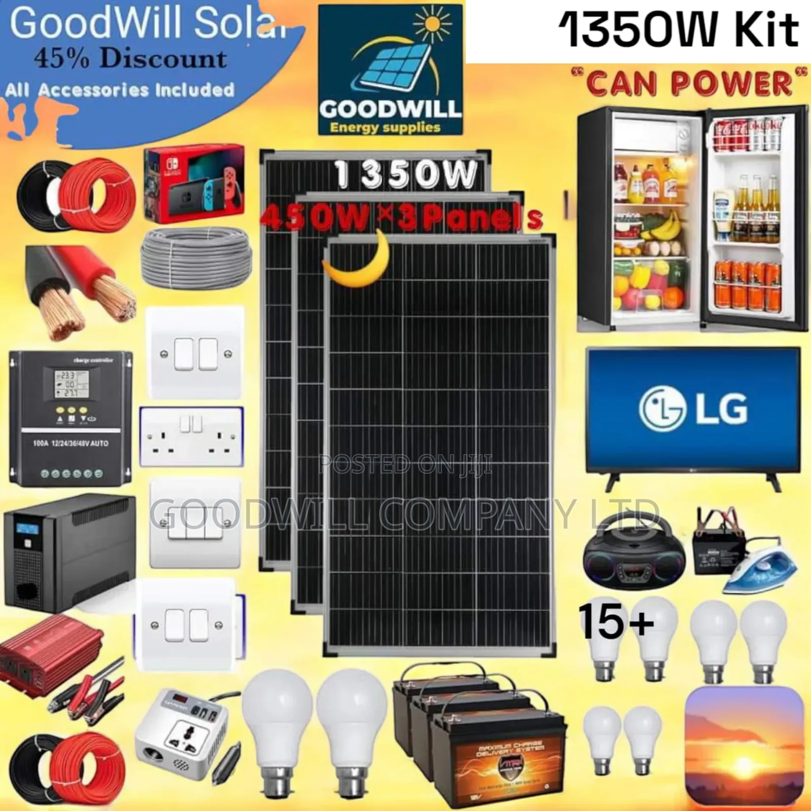 1350w Solar Kit Sunset