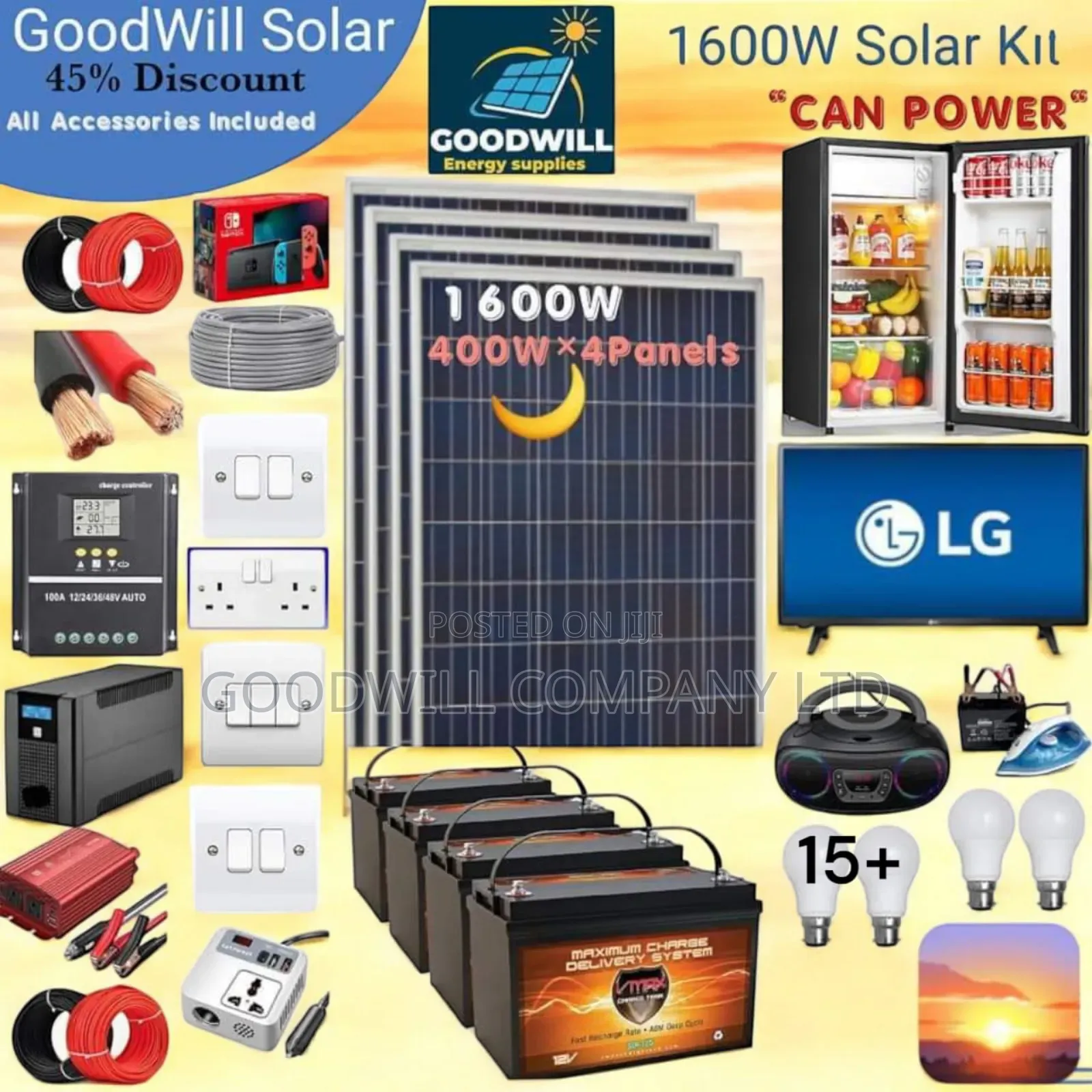 1600w Solar Kit Sunset