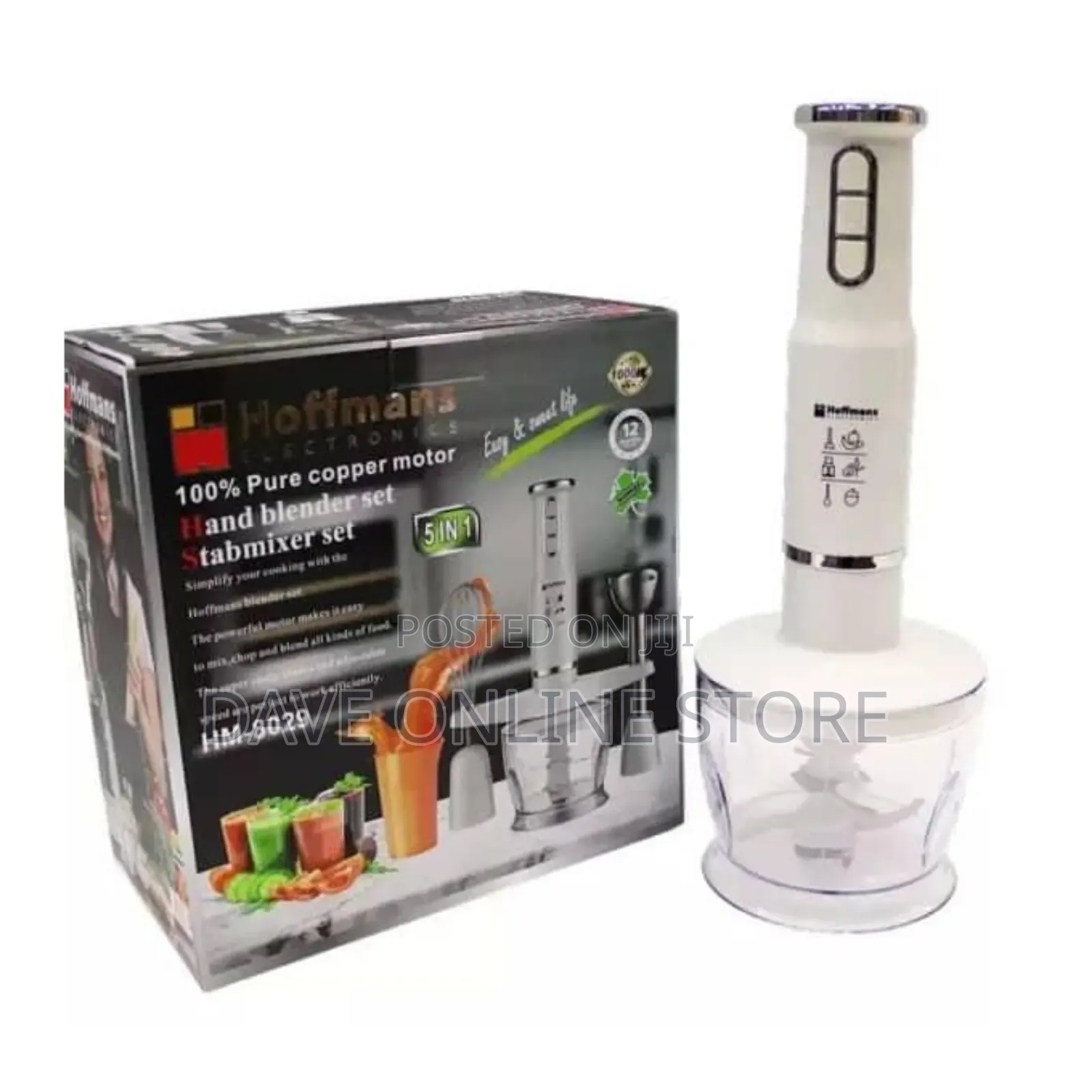 Hoffmans 5 in 1 Stainless Small Immersion Hand Blender Set