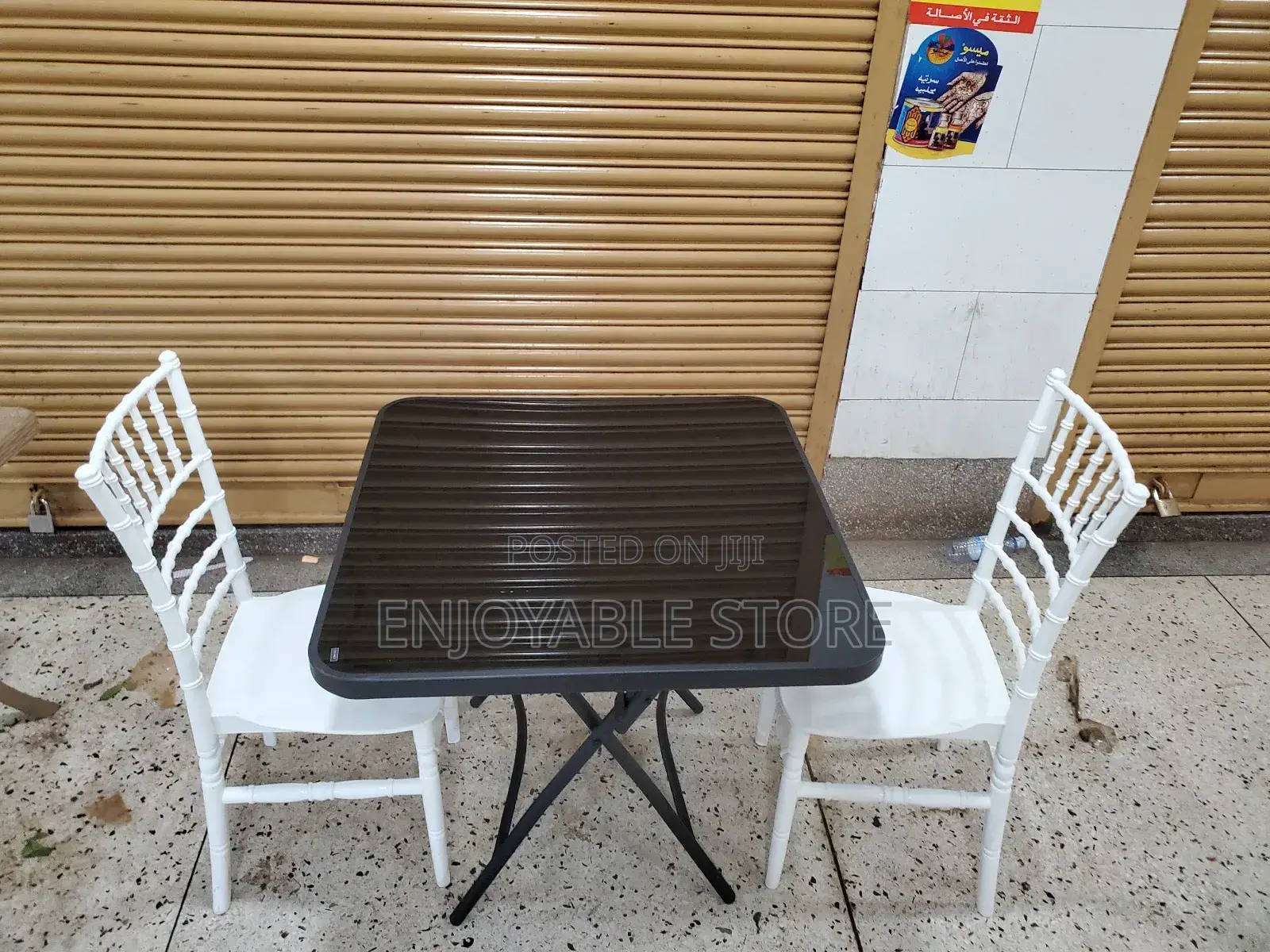 Foldable Table and 2 Chairs Set
