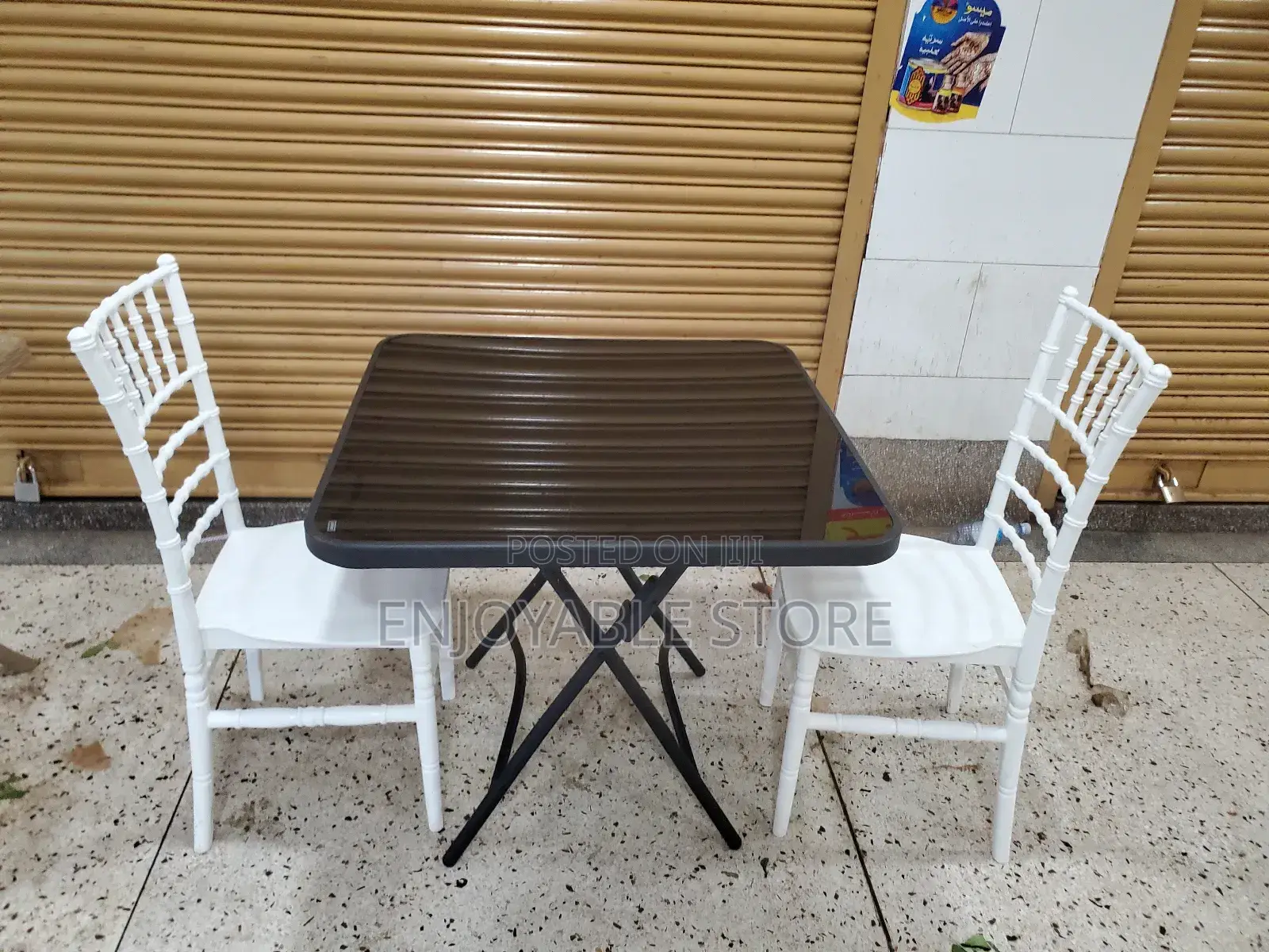 Foldable Table and 2 Chairs Set