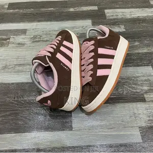 Fuzzy Adidas Campus Brown Shoes