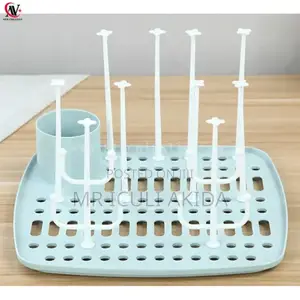 Plastic Baby Bottle Storage Drain Box With Drying Rack