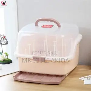 Plastic Baby Bottle Storage Drain Box With Drying Rack