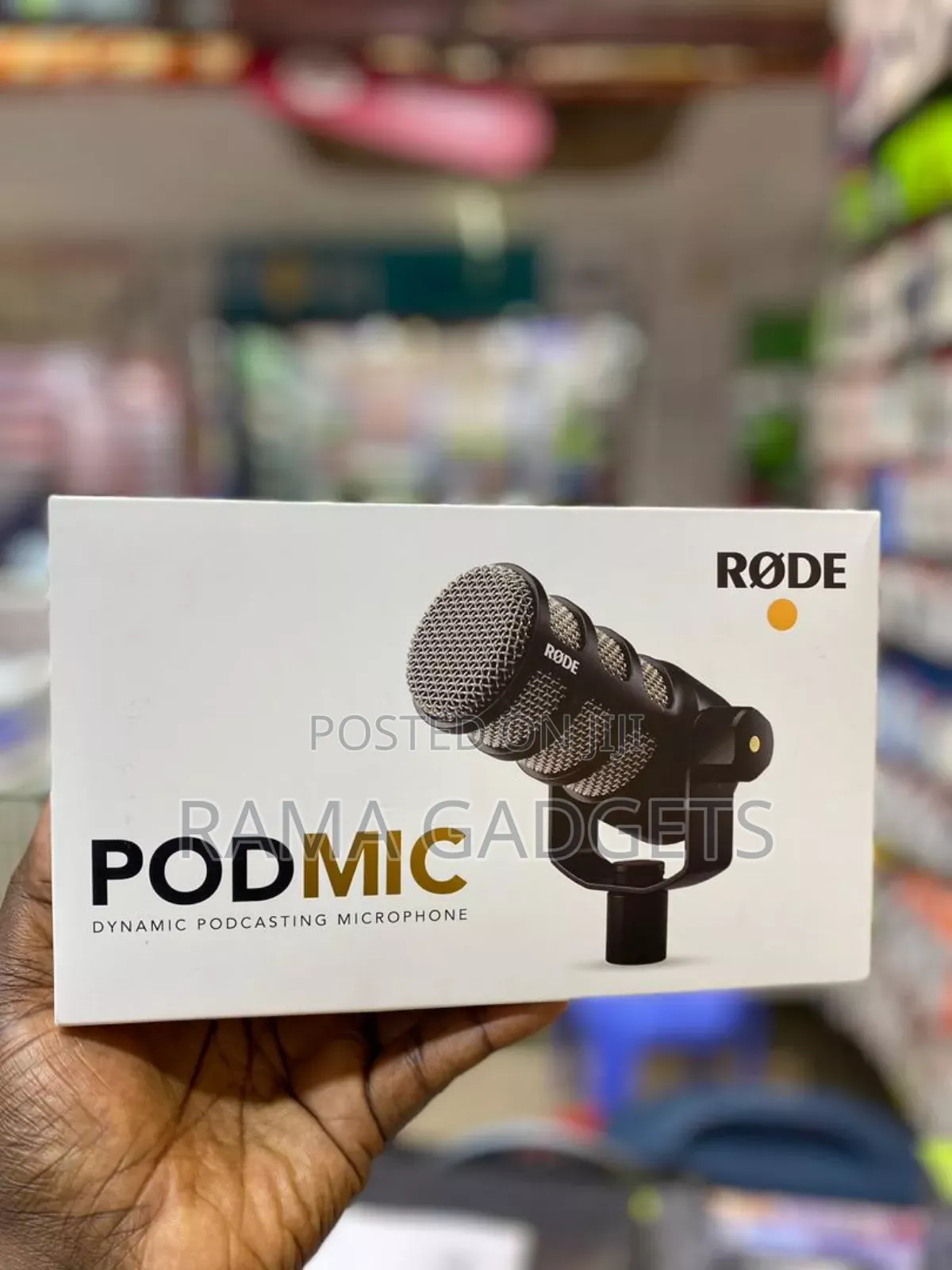 Rode Podmic Cardioid Dynamic Broadcast Microphone, Black