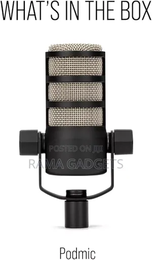 Rode Podmic Cardioid Dynamic Broadcast Microphone, Black