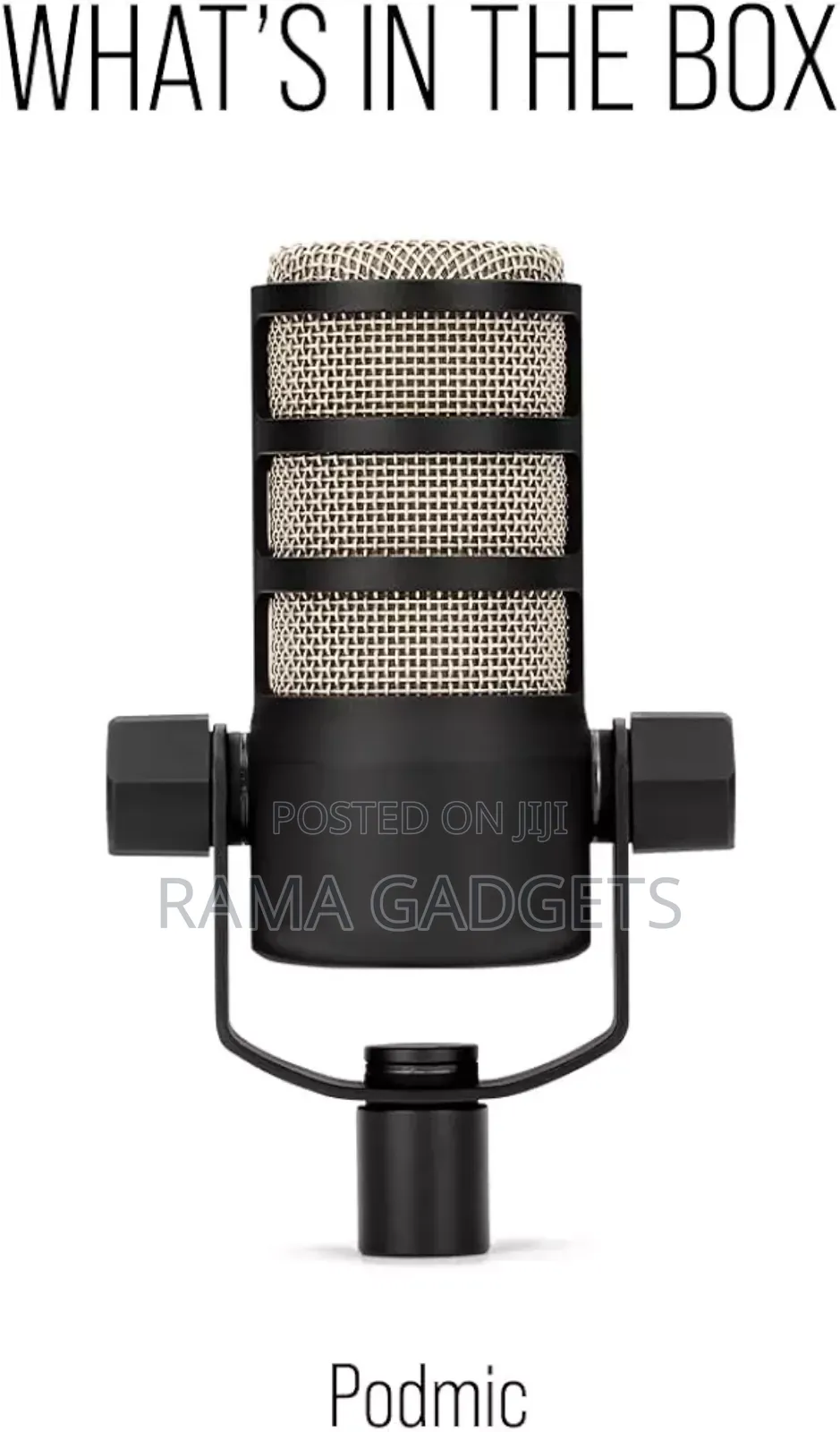 Rode Podmic Cardioid Dynamic Broadcast Microphone, Black