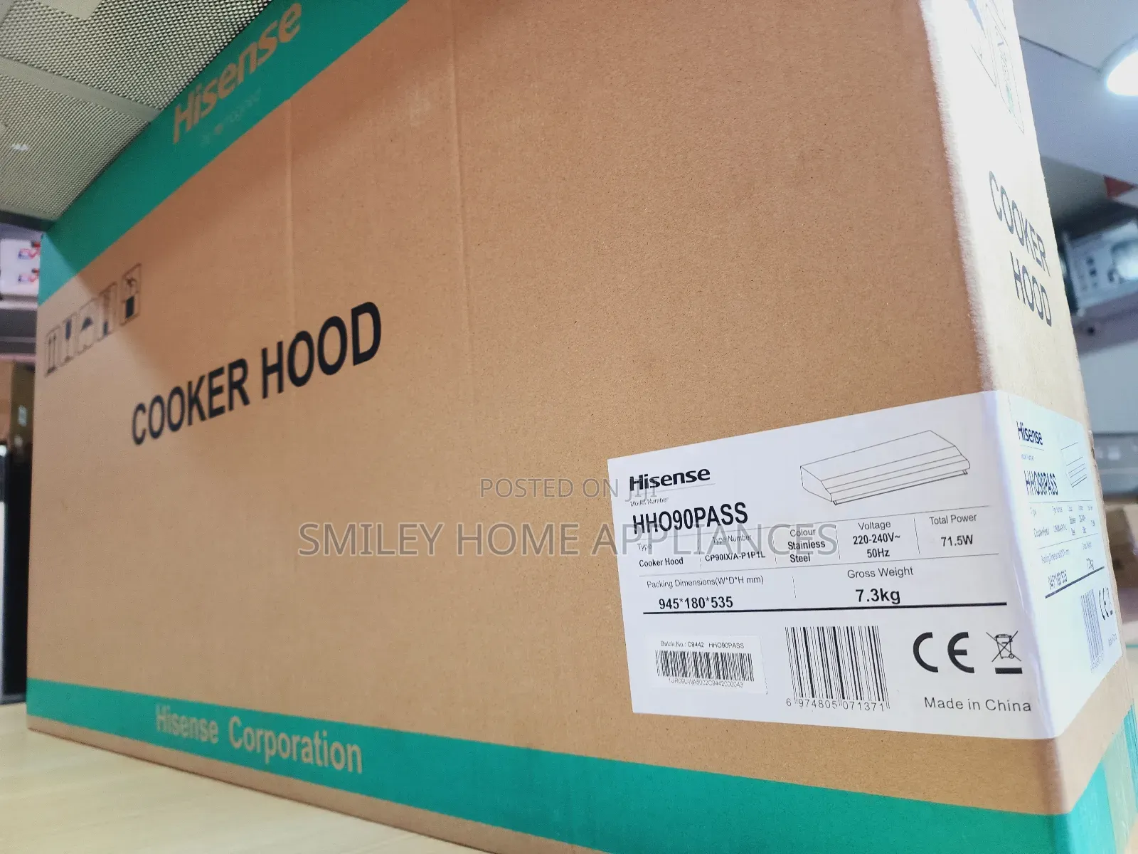 Hisense Cooker Hood 90cm by 60cm