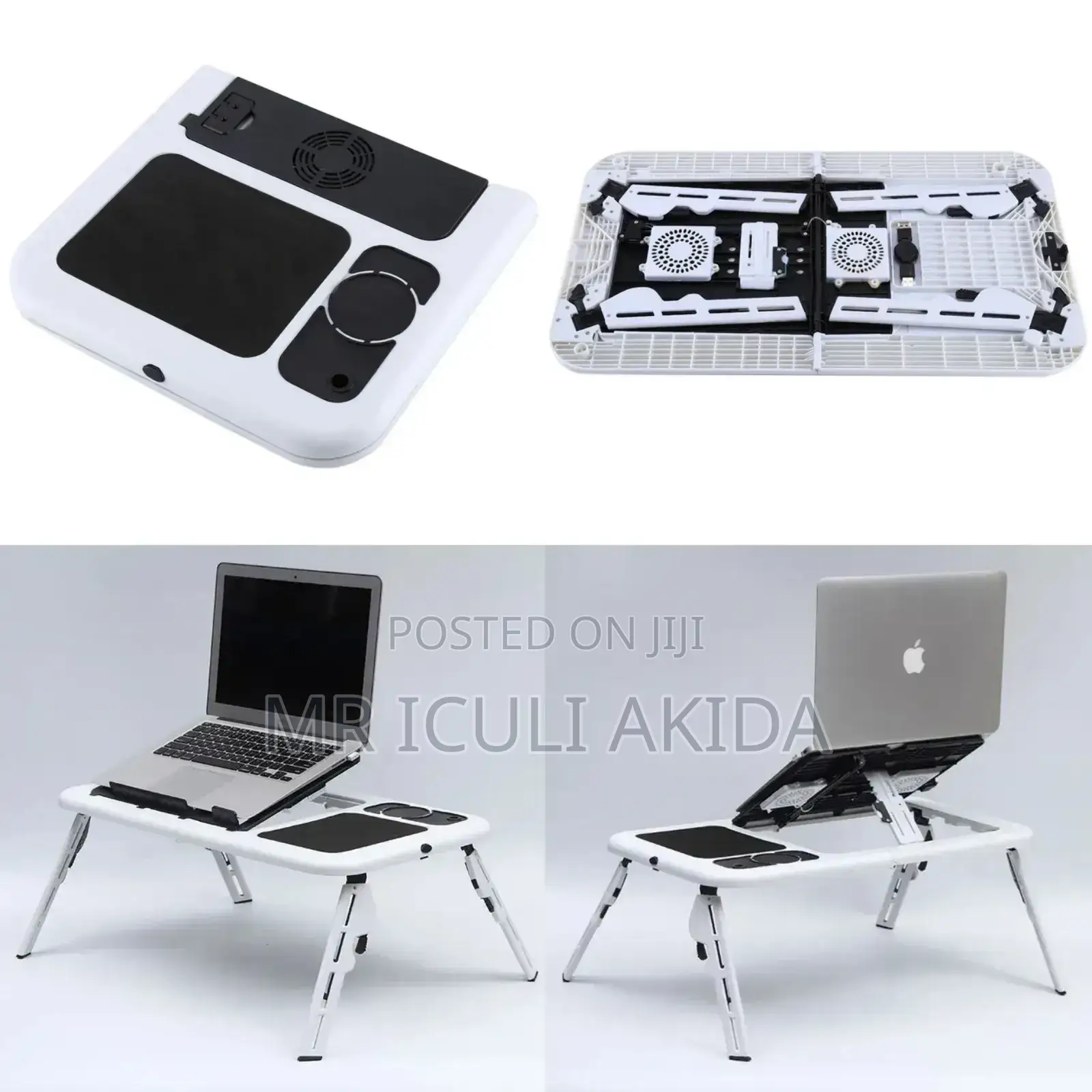 Foldable Plastic Laptop E-Table With Cooling Fans