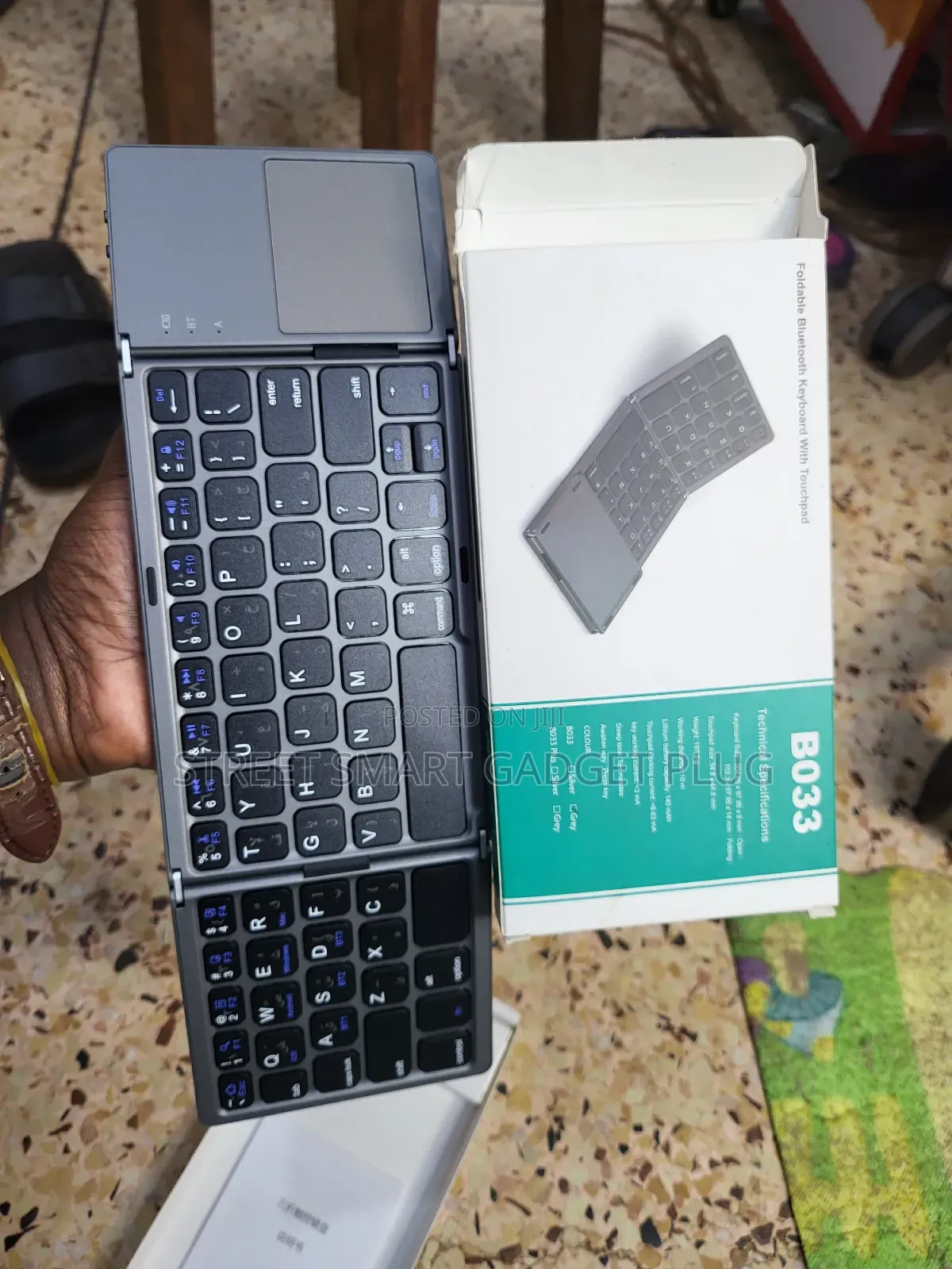 Foldable Bluetooth Keyboard Touch Pad