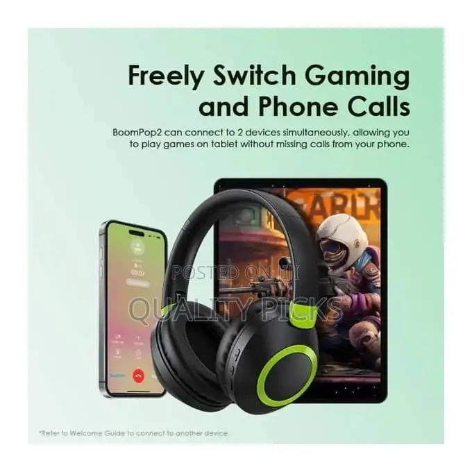 Oraimo Boompop 2S ENC Bluetooth Over-Ear Wireless Headphones