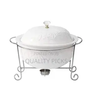 3 Pieces of Round Chafing Dish Buffet Set Food Warmer
