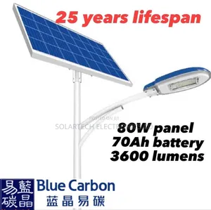 500W Blue Carbon Solar Street Lights 24/7 High Brightness.