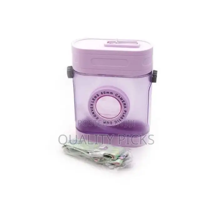 Camera Water Bottle BPA Free Creative Rectangle Bottle