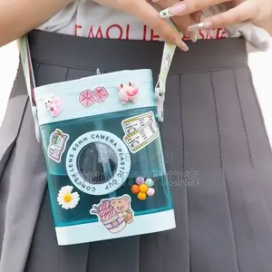 Camera Water Bottle BPA Free Creative Rectangle Bottle
