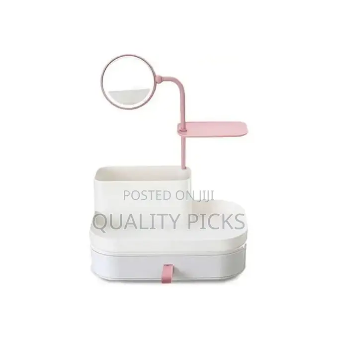 Makeup Organizer With Rotatable Mirror