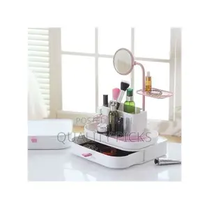 Makeup Organizer With Rotatable Mirror