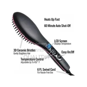 3 Ln1 Electric Fast Ceramic Styling Hair Straightener Brush