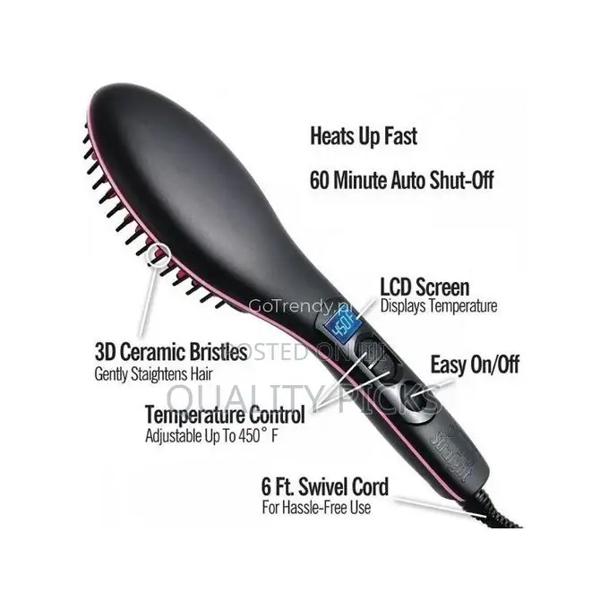 3 Ln1 Electric Fast Ceramic Styling Hair Straightener Brush