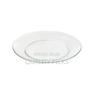 Clear Glass Round Side Plates, 6PCS - Colorless