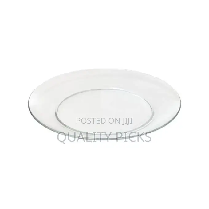 Clear Glass Round Side Plates, 6PCS - Colorless