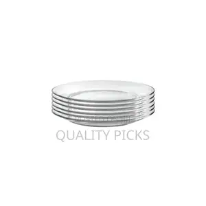 Clear Glass Round Side Plates, 6PCS - Colorless