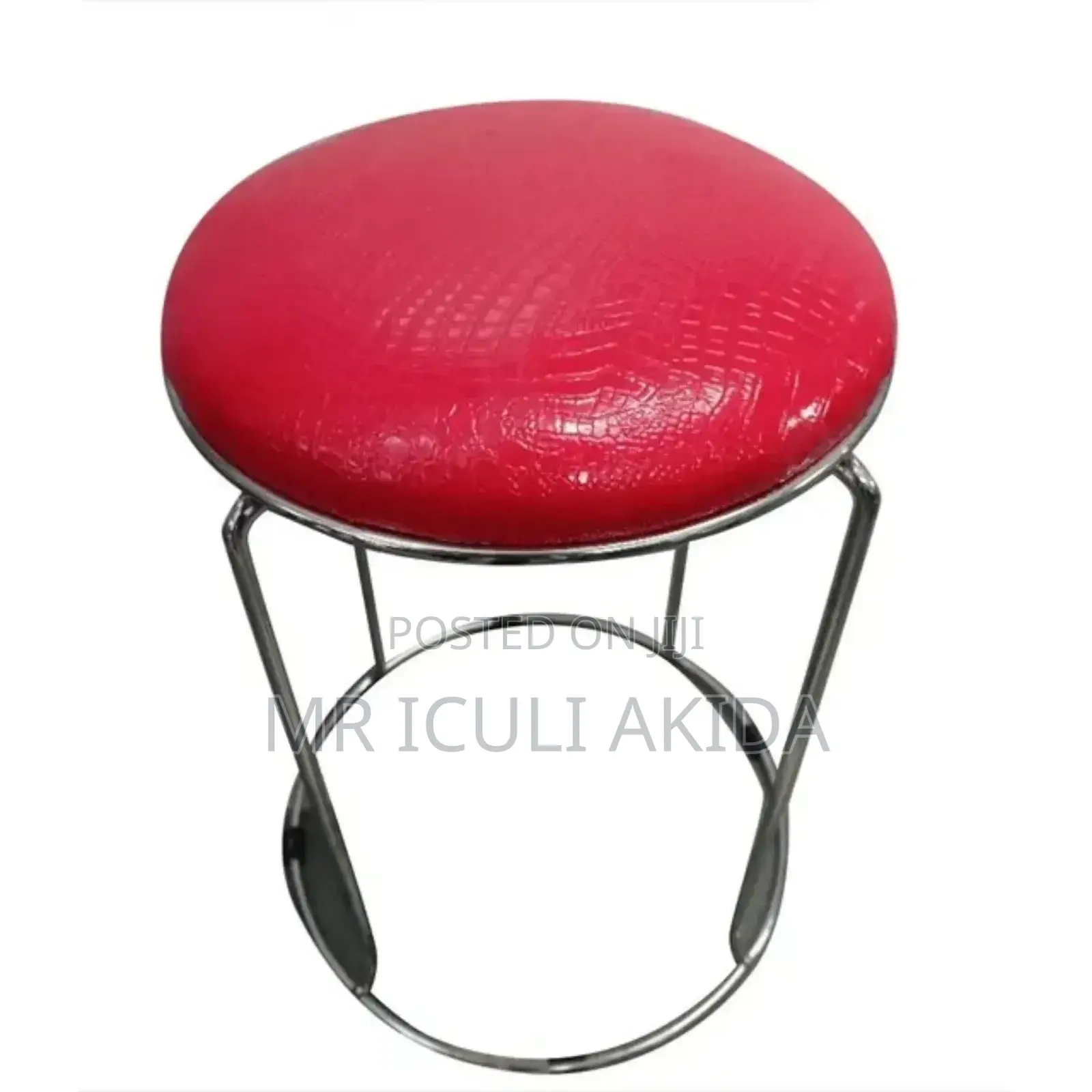 Round Modern Model Soft Seat Stools WTH Aluminium Frame Legs