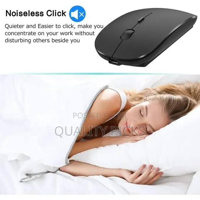 Tecsa Bluetooth Wireless Mouse, Dual Mode Slim Rechargeable