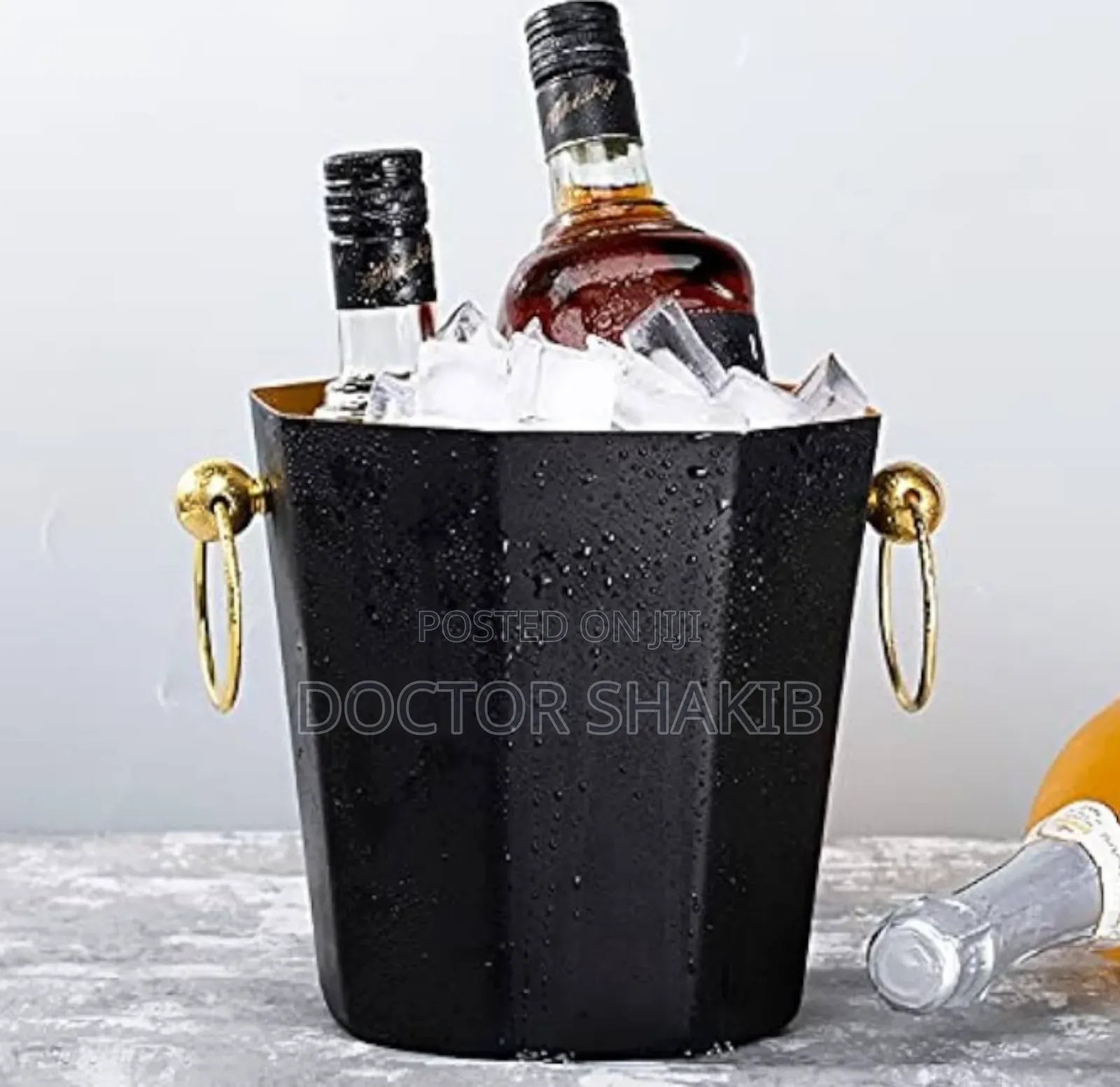 New Brand Black Octagonal Ice Bucket