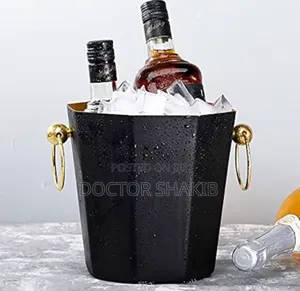 New Brand Black Octagonal Ice Bucket