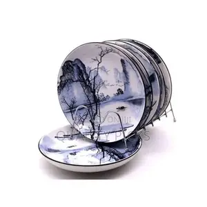 6 Pieces of Food Deep Cloud Design Dinner Plates -