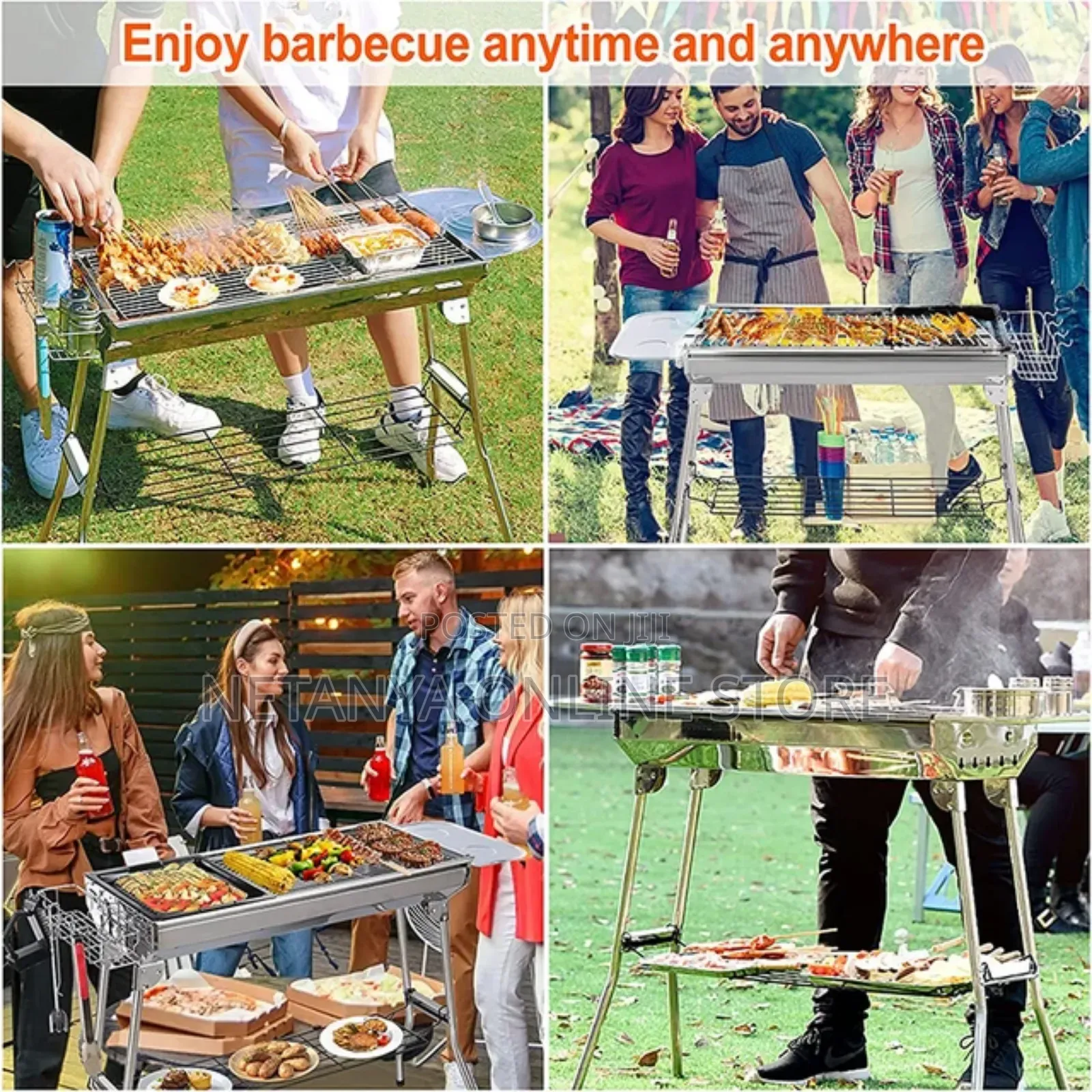 Folding Portable Barbecue Charcoal Grill