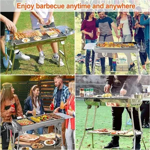 Folding Portable Barbecue Charcoal Grill