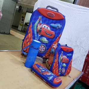 3 Piece Kids School Bag With Kids Favorite Character - Blue